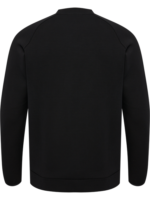 hmlTECH FLEECE REGULAR CREW, BLACK hmlTECH FLEECE REGULAR CREW, BLACK, packshot