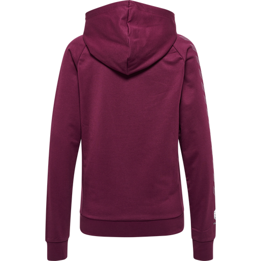 hmlMOVE GRID COTTON ZIP HOODIE WOMA, GRAPE WINE, packshot