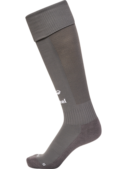hmlESSENTIAL FOOTBALL SOCKS, STEEL GRAY/WHITE, packshot