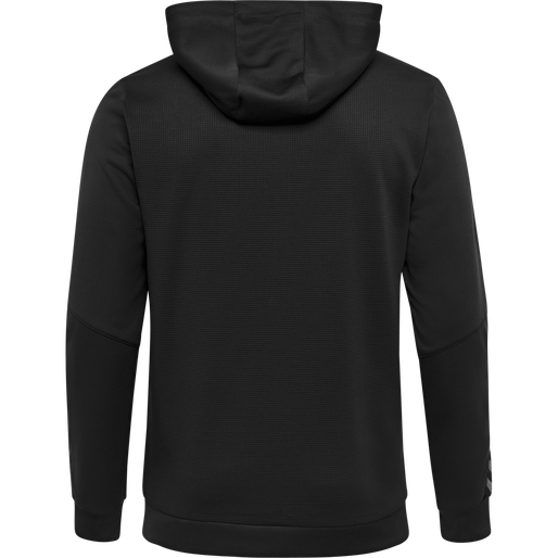 hmlAUTHENTIC KIDS POLY ZIP HOODIE, BLACK/WHITE, packshot