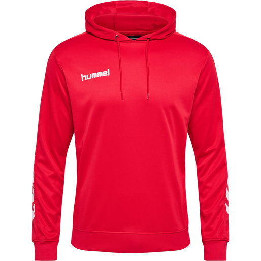 hmlPROMO POLY HOODIE, TRUE RED, packshot