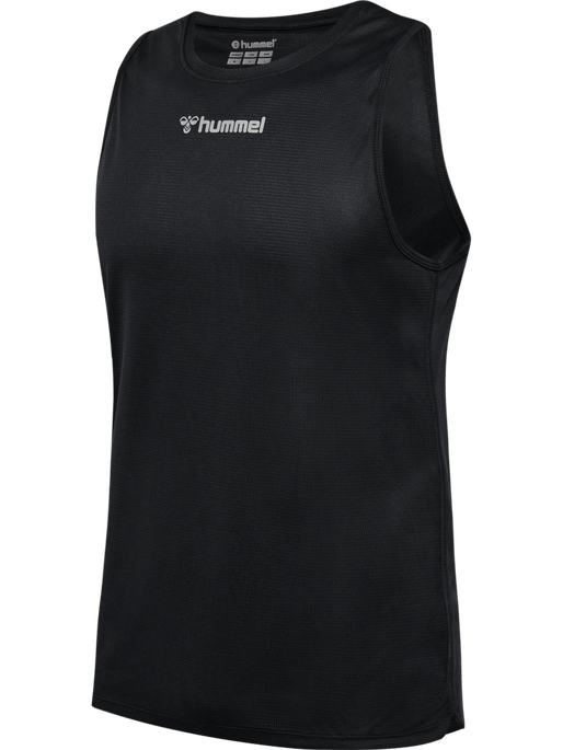 hmlRUN SINGLET S/L, BLACK, packshot