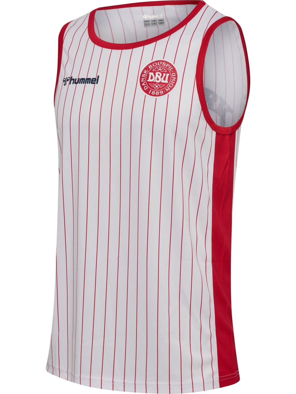 DBU 26 FAN TANKTOP, WHITE/TANGO RED, packshot