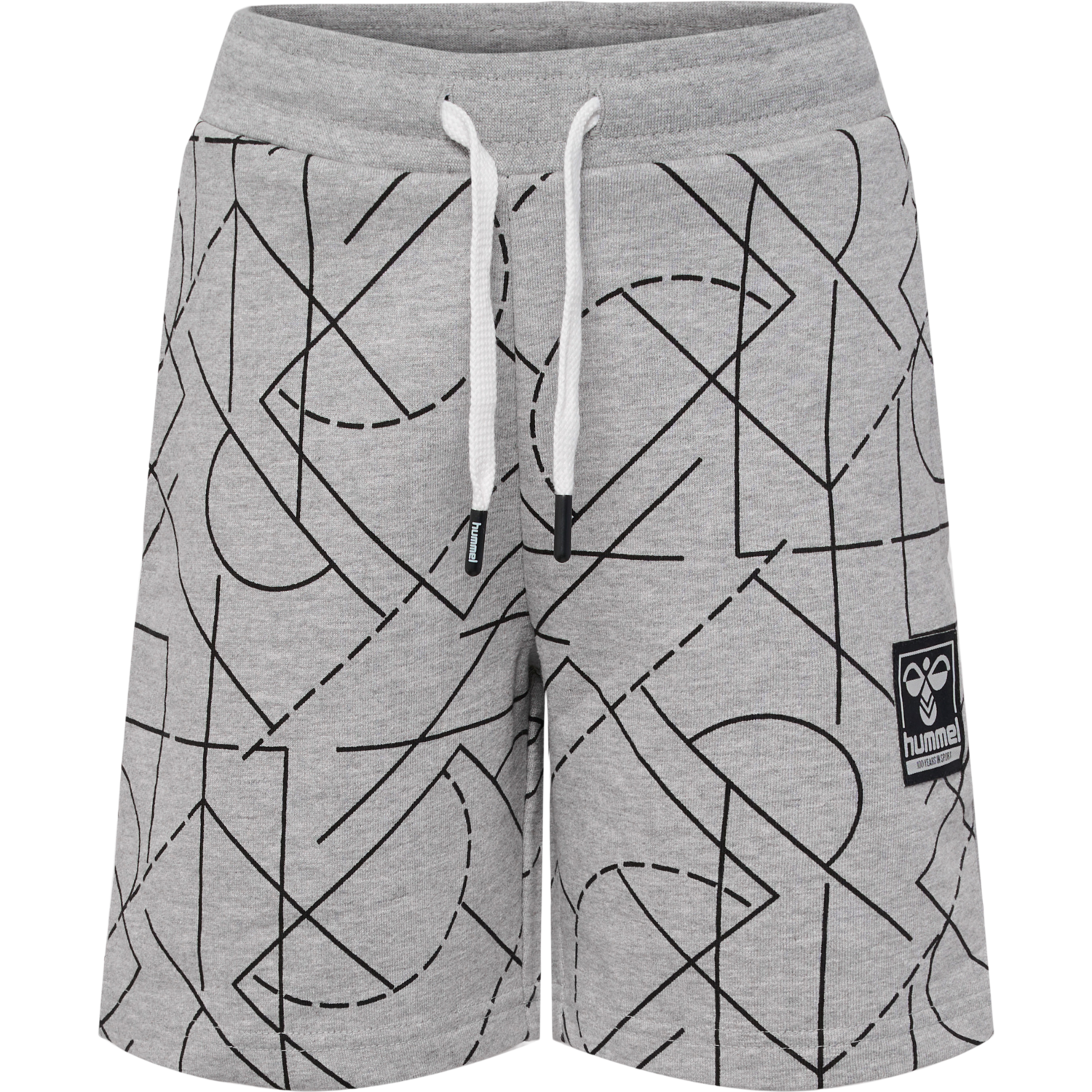 hmlTREVOR SHORTS, GREY MELANGE, packshot