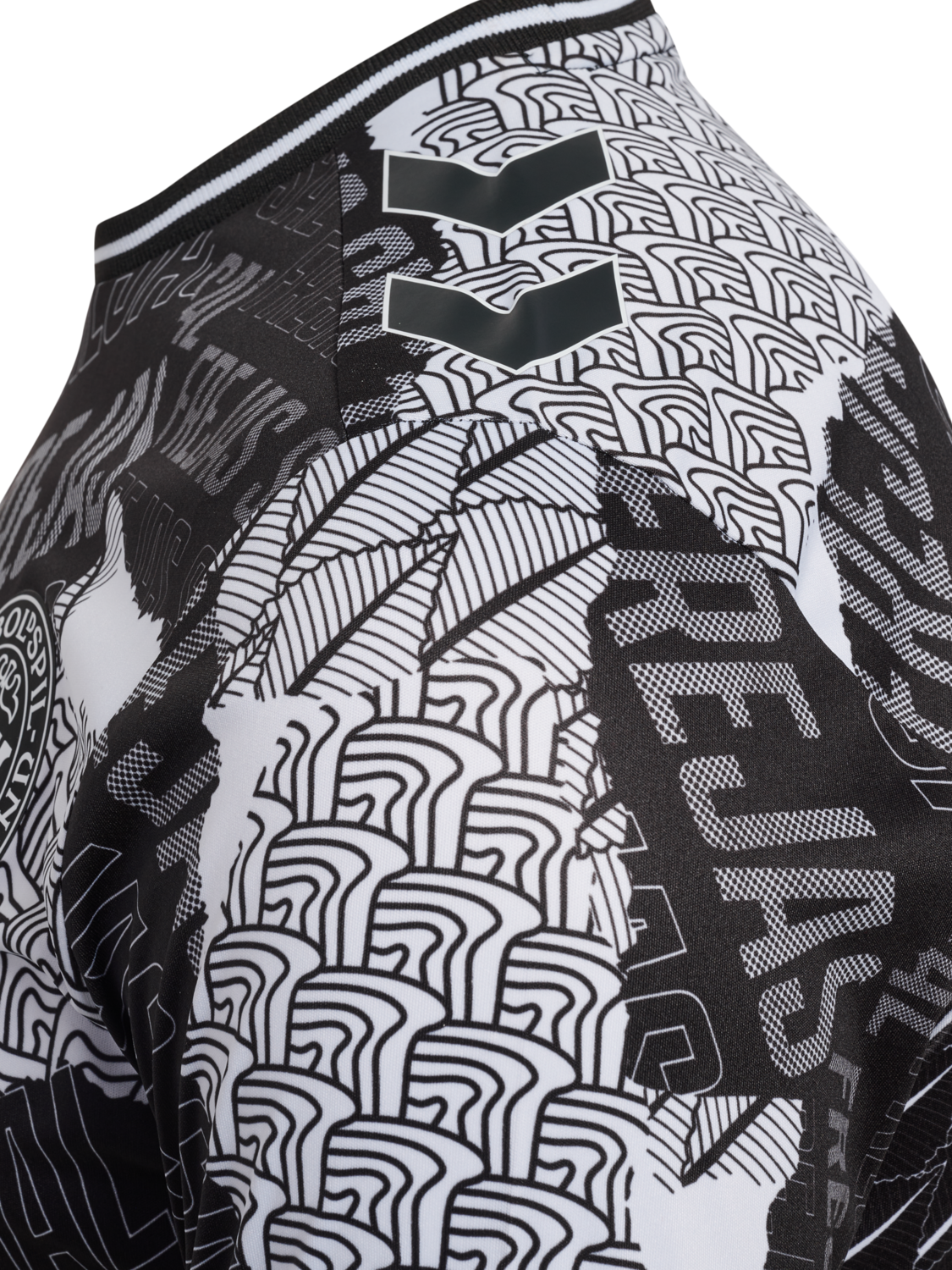 DBU 24 PREGAME JERSEY S/S, BLACK/WHITE, packshot