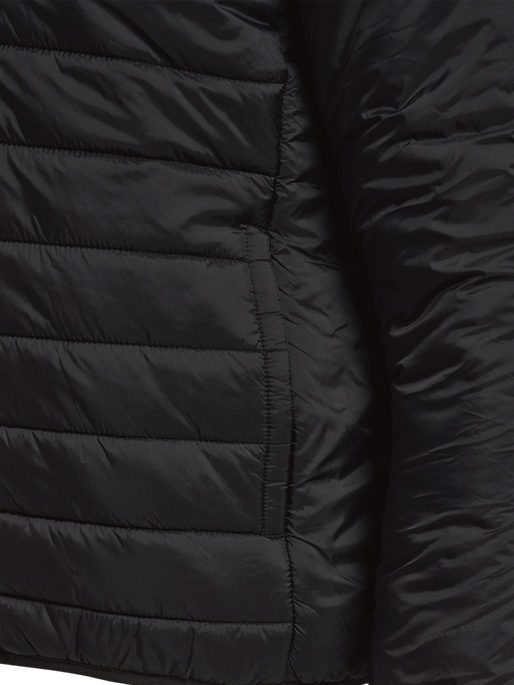 hmlGO QUILTED HOOD JACKET, BLACK hmlGO QUILTED HOOD JACKET, BLACK, packshot
