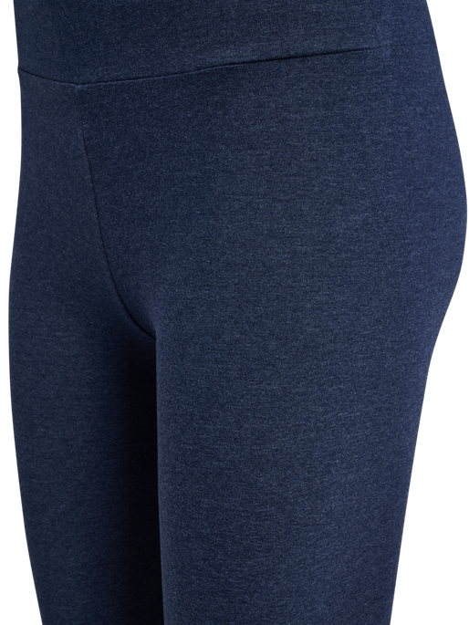 hmlPULSE LOGO MW TIGHTS, DRESS BLUE MELANGE, packshot