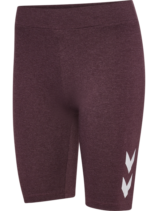 hmlPULSE LOGO MW SHORT TIGHTS, FUDGE MELANGE hmlPULSE LOGO MW SHORT TIGHTS, FUDGE MELANGE, packshot