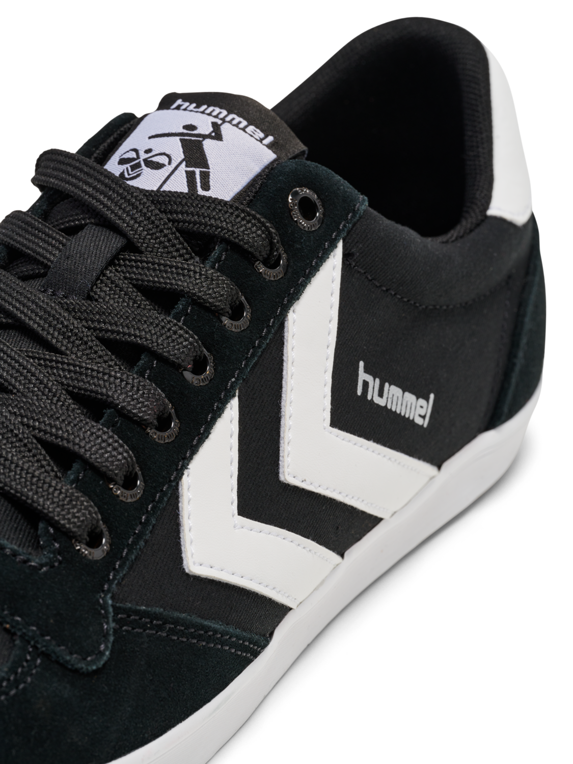 HUMMEL SLIMMER STADIL LOW, BLACK/ WHITE KH, packshot