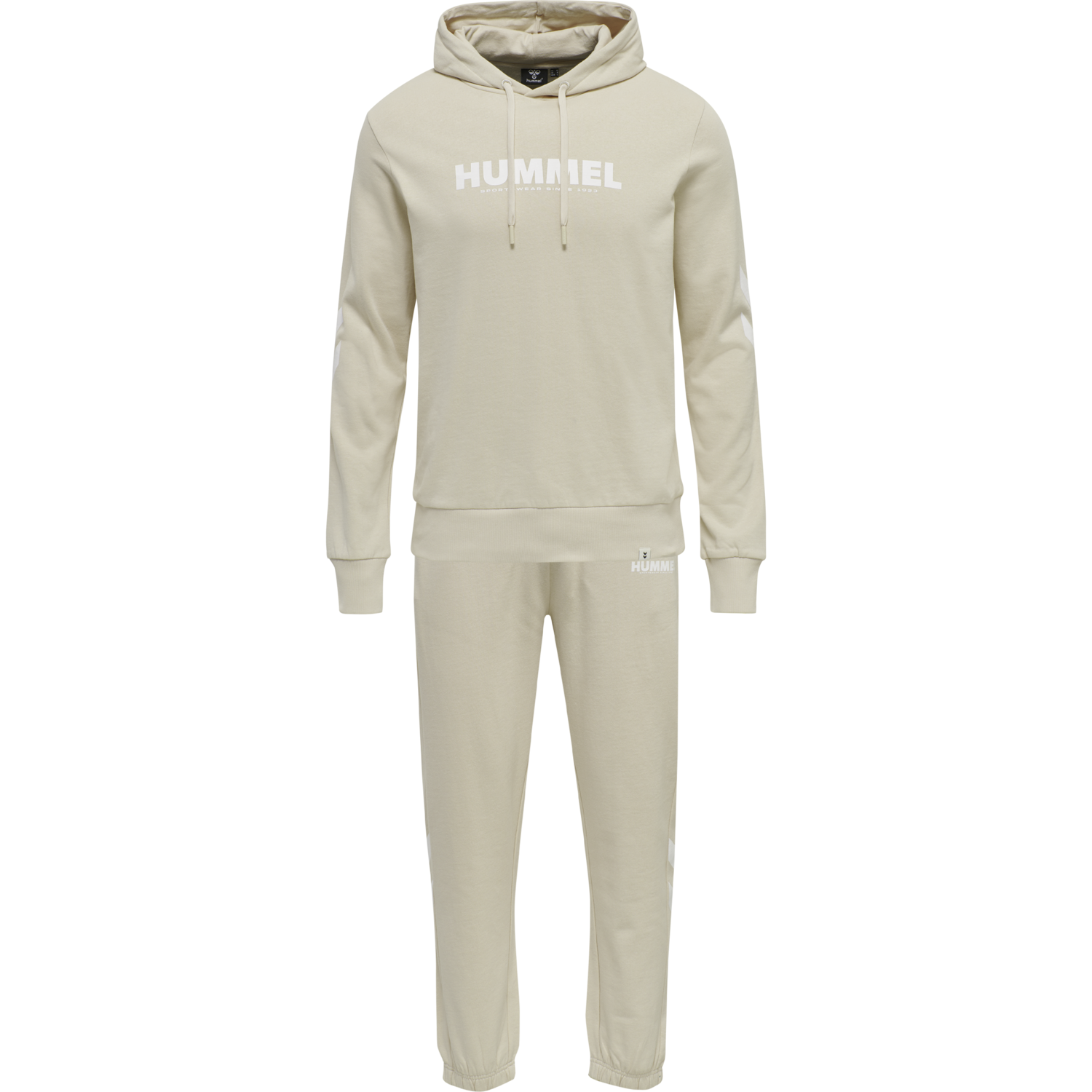 hmlLEGACY HOODIE PANTS SET, PUMICE STONE, packshot