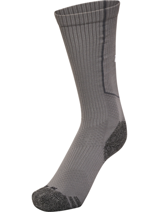 hmlPRO TRAINING SOCKS HIGH, STEEL GRAY/WHITE, packshot