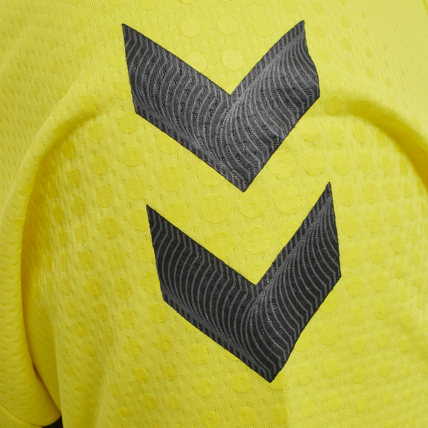 hmlLEAD S/S POLY JERSEY KIDS, BLAZING YELLOW, packshot