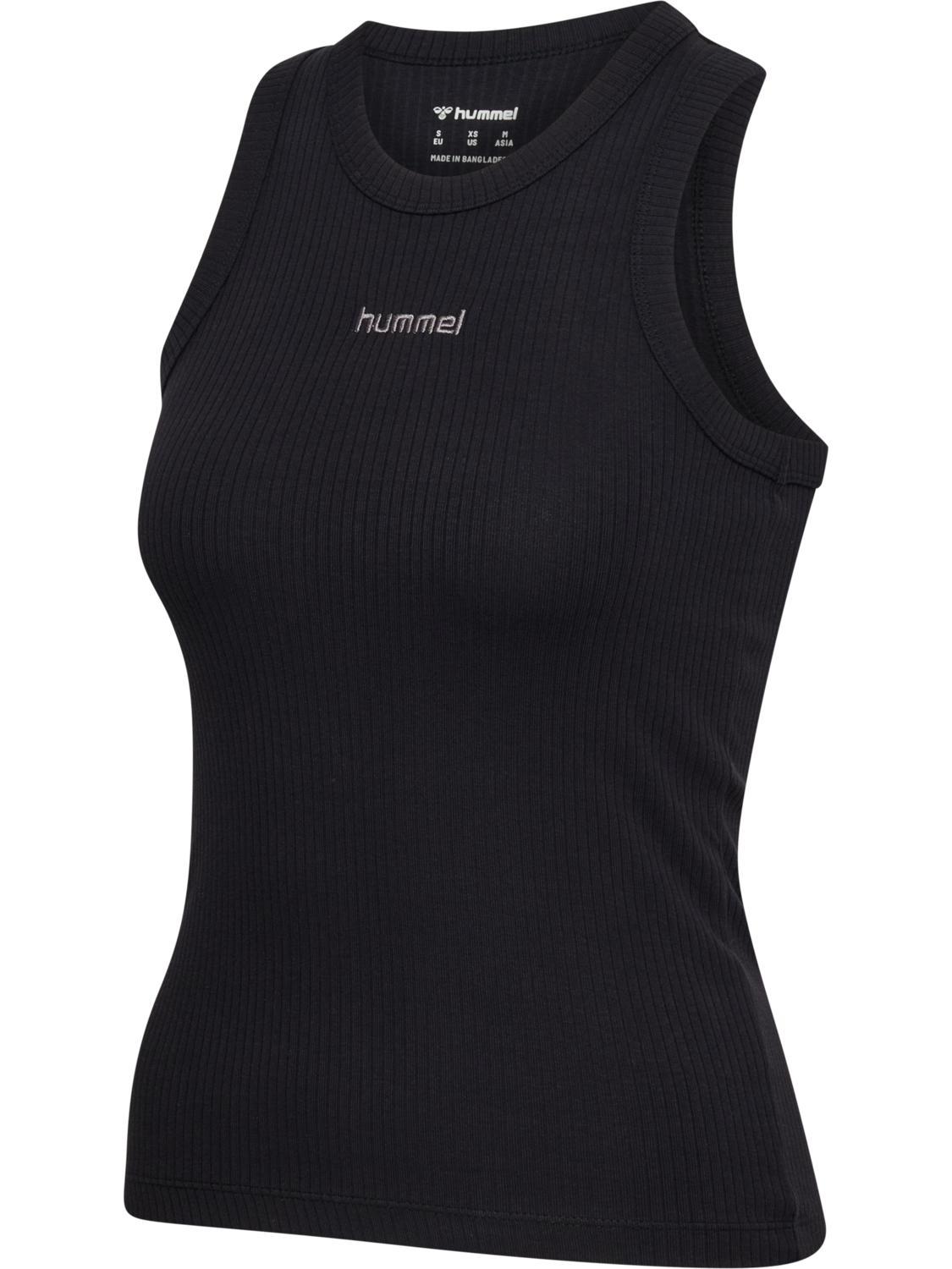 hmlFOUNDATION RIB TANK TOP, BLACK, packshot