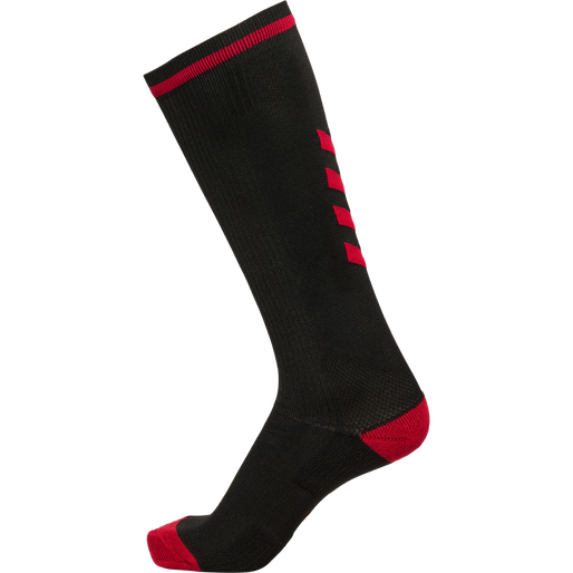 ELITE INDOOR SOCK HIGH, BLACK/RED, packshot