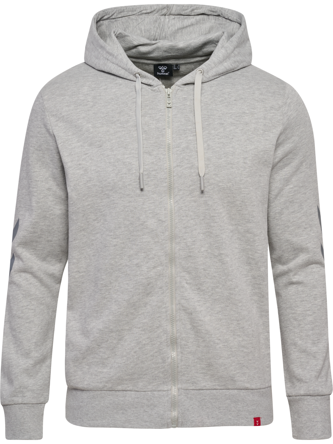 hmlLEGACY ZIP HOODIE, LIGHT GREY MELANGE, packshot
