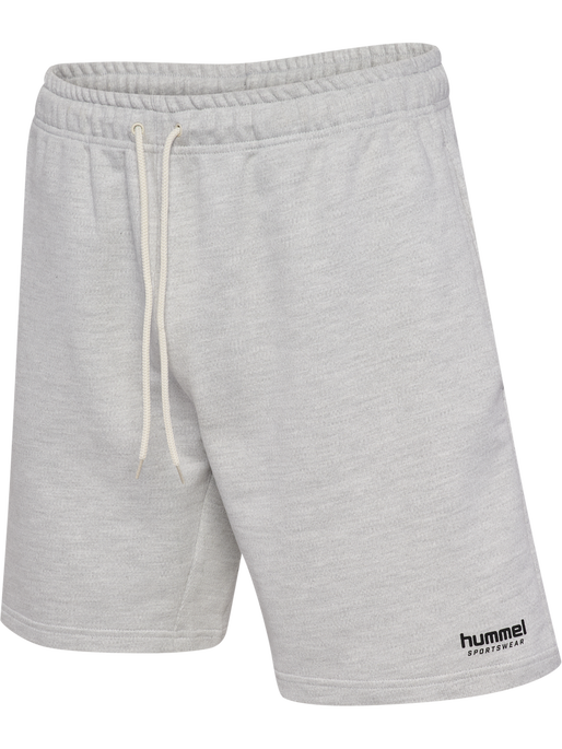 hmlLOOSE SWEAT SHORTS HS, LIGHT GREY MELANGE, packshot