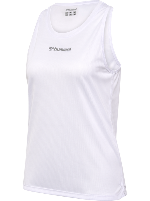 hmlRUN SINGLET S/L WOMAN, WHITE, packshot