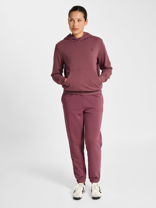 hmlPULSE W SWEAT HOODIE, NOCTURNE, model