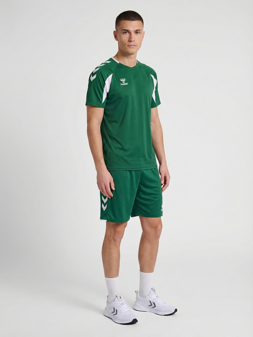 hmlCORE 2.0 JERSEY S/S, EVERGREEN/WHITE, model