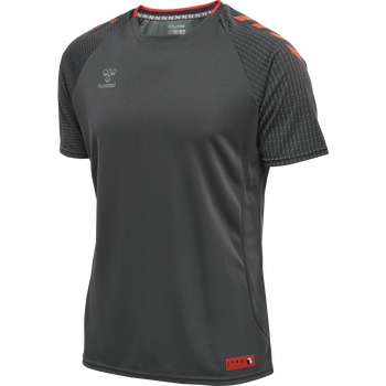 hmlPRO GRID TRAINING JERSEY S/S, FORGED IRON, packshot