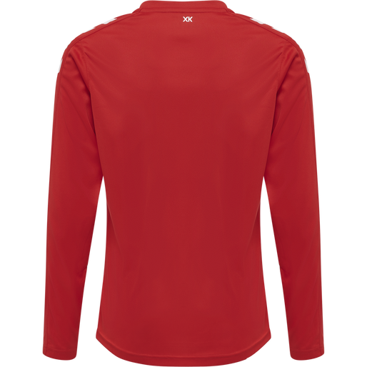 hmlCORE XK POLY JERSEY L/S KIDS, TRUE RED, packshot