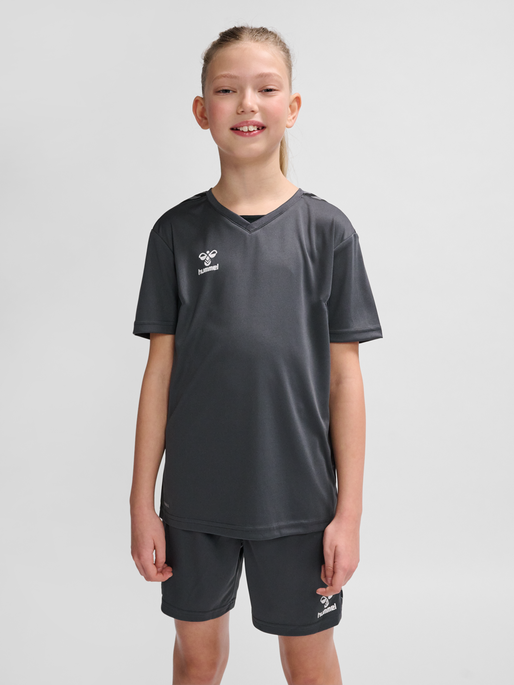 hmlAUTHENTIC PL JERSEY S/S KIDS, ASPHALT, model