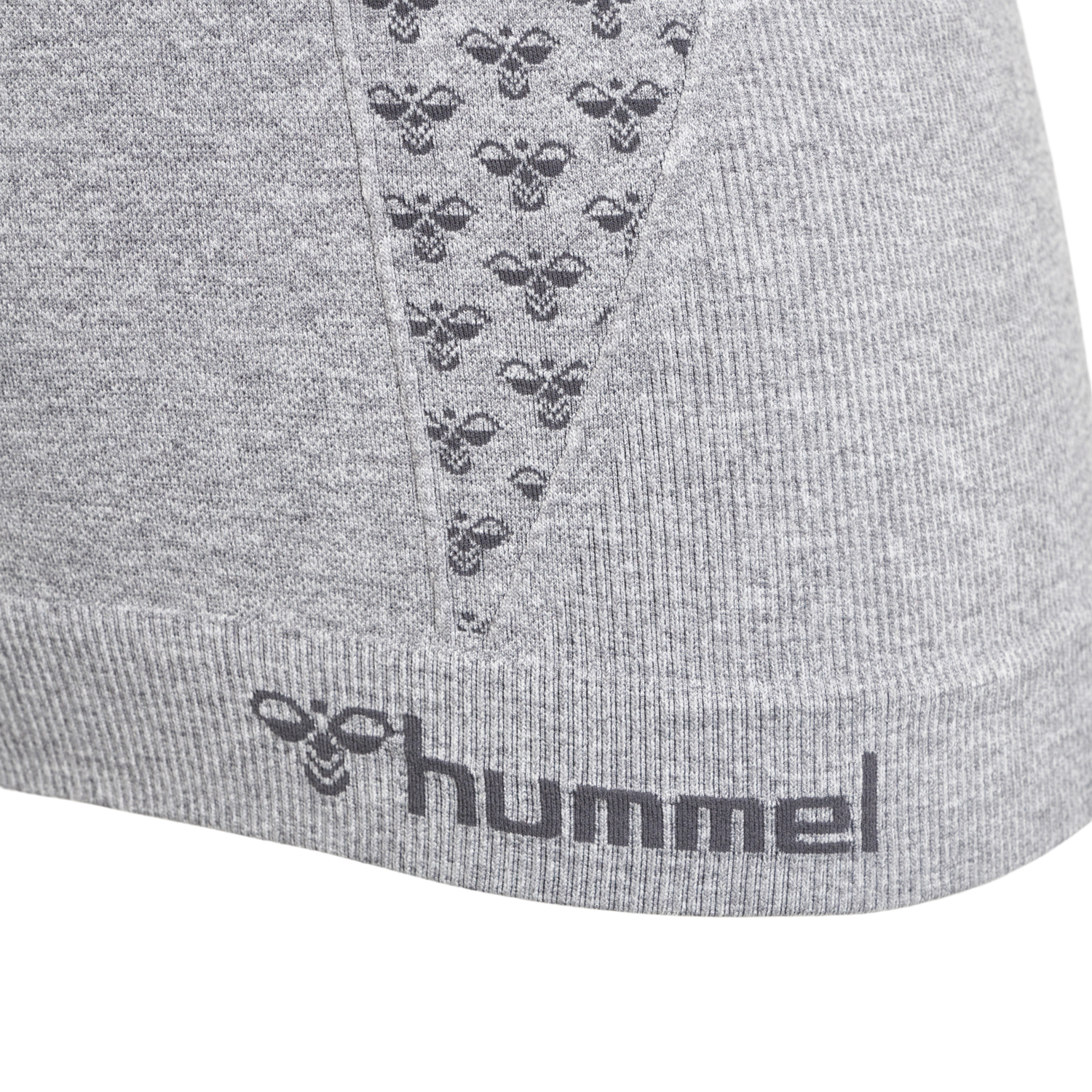 hmlCI JUNIOR SEAMLESS TOP, GREY MELANGE, packshot