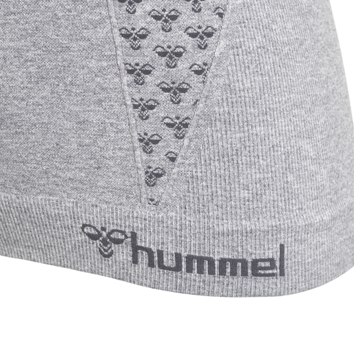 hmlCI JUNIOR SEAMLESS TOP, GREY MELANGE, packshot