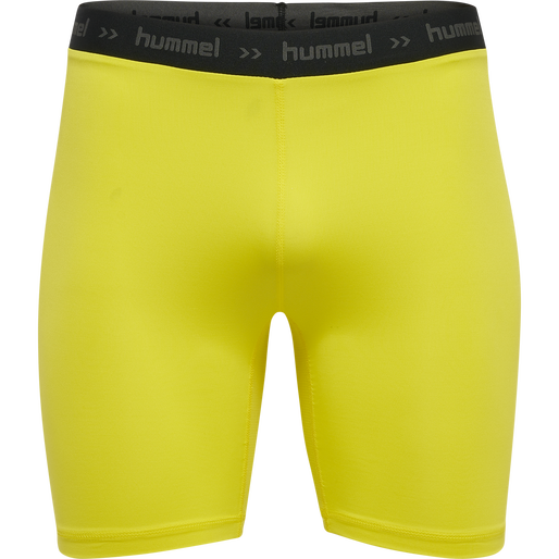 HML FIRST PERFORMANCE TIGHT SHORTS, BLAZING YELLOW, packshot