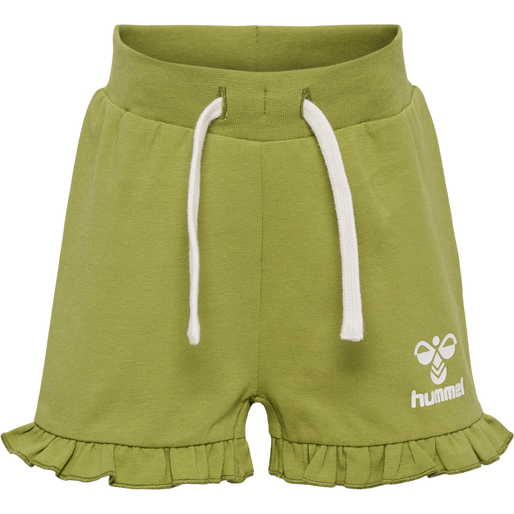 hmlDREAM RUFFLE SHORTS, GREEN OLIVE hmlDREAM RUFFLE SHORTS, GREEN OLIVE, packshot