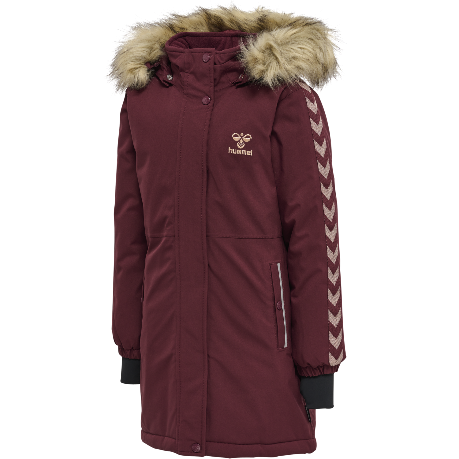 hmlLEAF TEX COAT, WINDSOR WINE, packshot