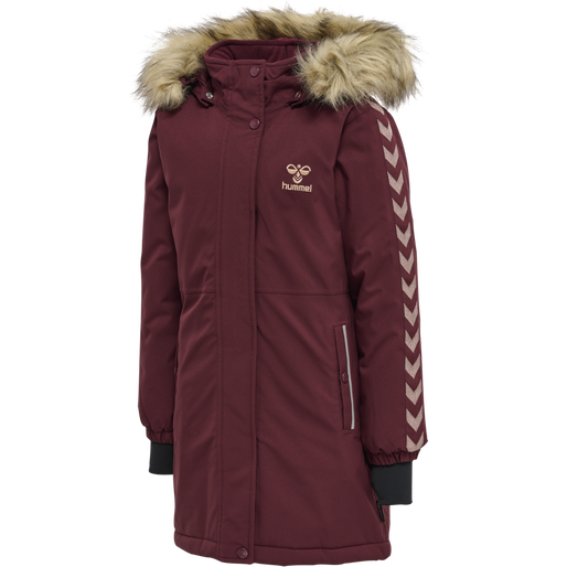 hmlLEAF TEX COAT, WINDSOR WINE, packshot