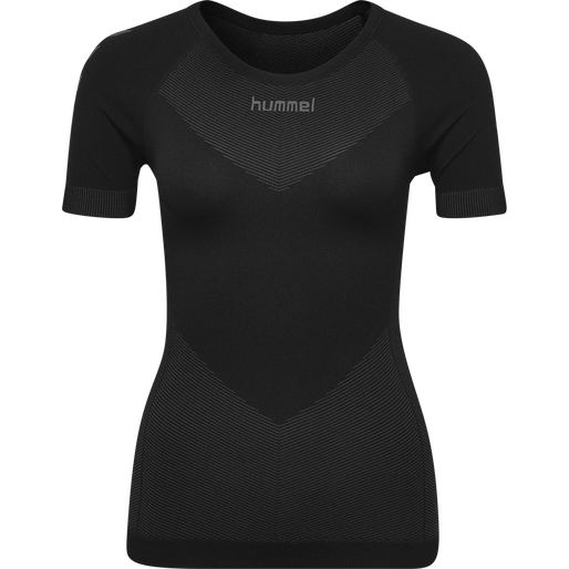 HUMMEL FIRST SEAMLESS JERSEY S/S W, BLACK, packshot