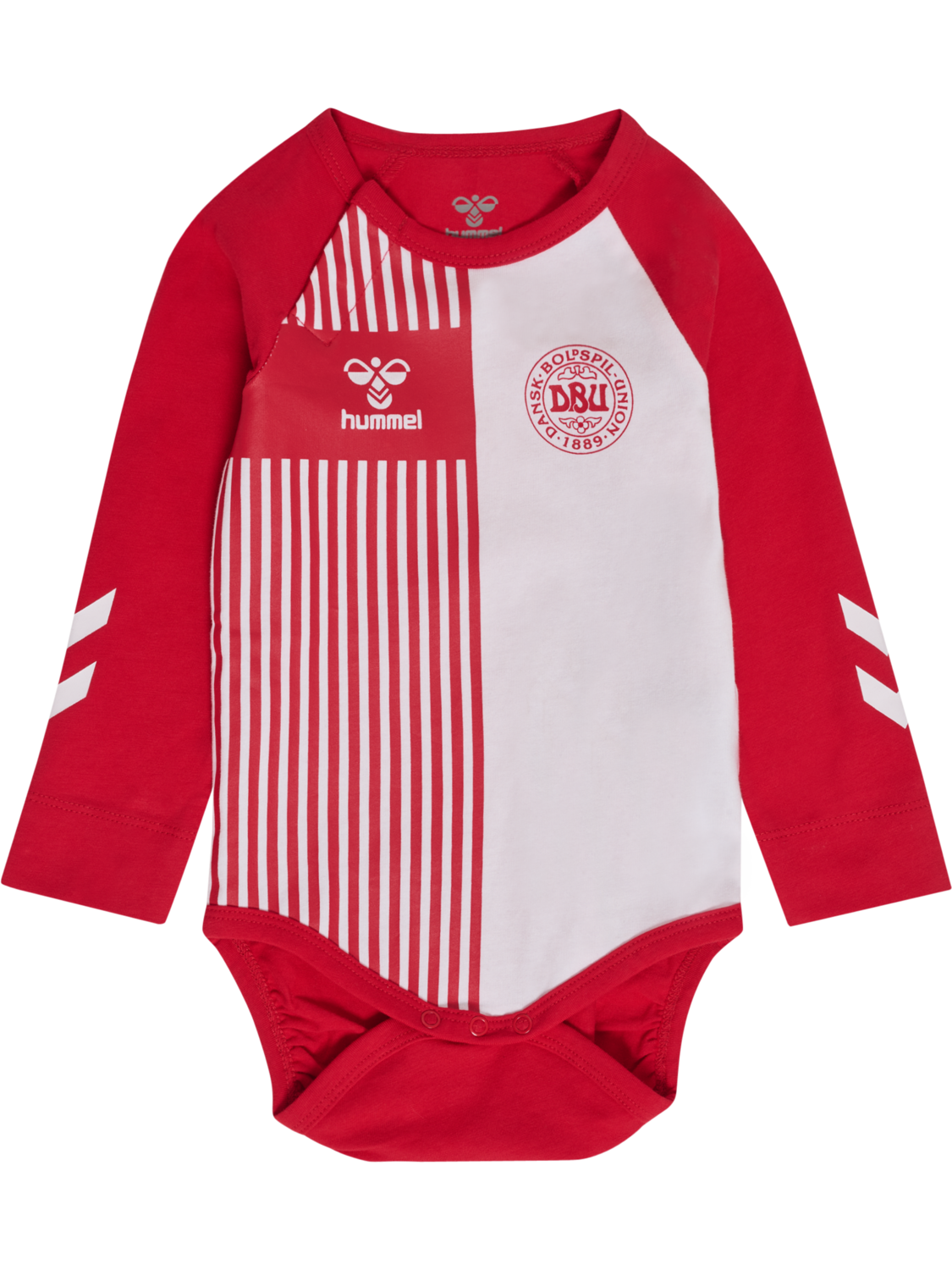 hmlMINI DBU STRIPY BODY L/S, TANGO RED, packshot