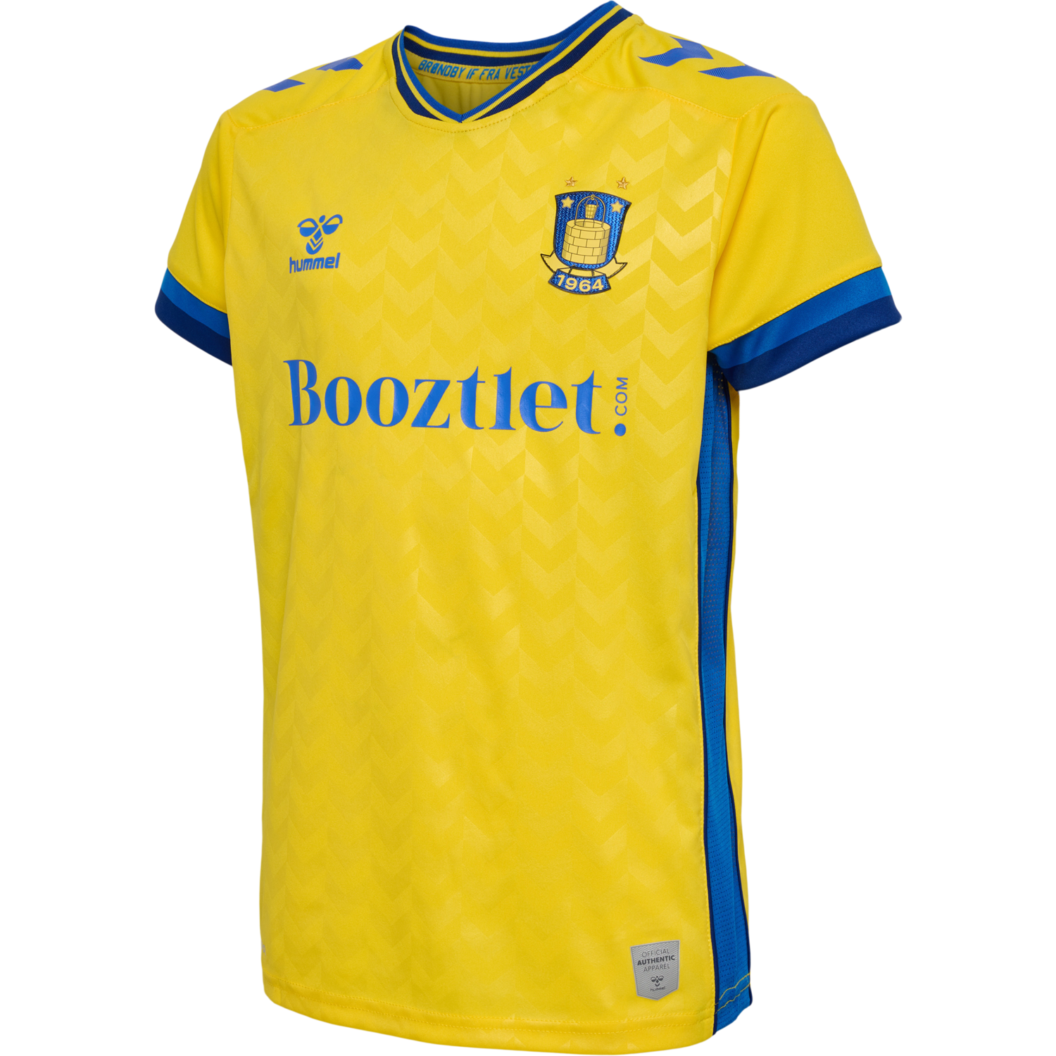BR&Oslash;NDBY 22/23 HOME JERSEY S/S KIDS, CYBER YELLOW, packshot
