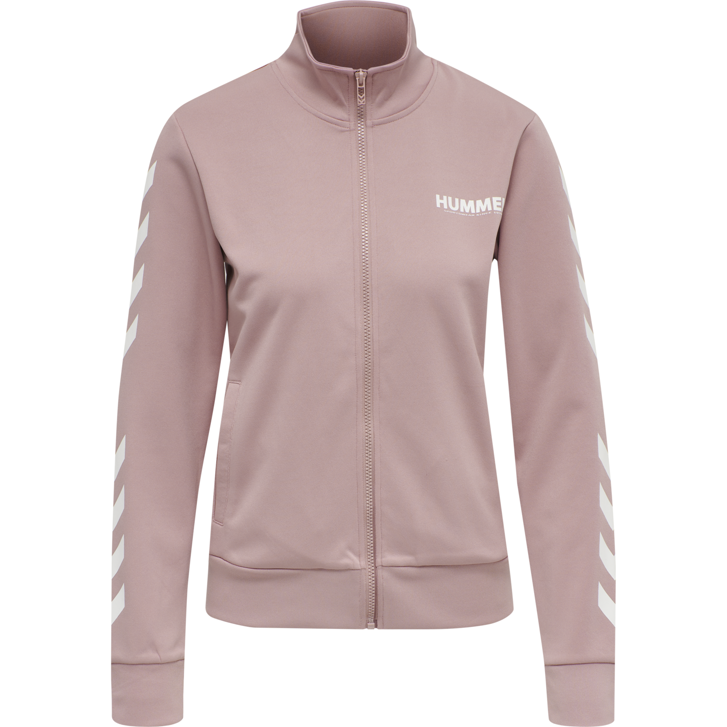 hmlLEGACY POLY WOMAN ZIP JACKET, WOODROSE, packshot