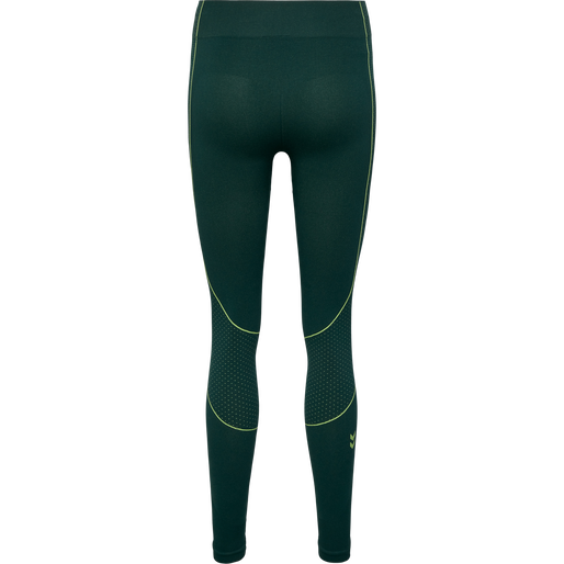 hmlMT ZONE SEAMLESS MW TIGHTS, DEEP TEAL/SULPHUR SPRING hmlMT ZONE SEAMLESS MW TIGHTS, DEEP TEAL/SULPHUR SPRING, packshot