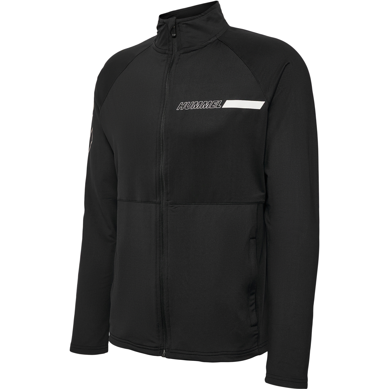 hmlTE STRENGTH TRAINING TRACK TOP, BLACK, packshot