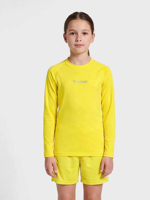 hmlBL PERFORMANCE TEE L/S KIDS, BLAZING YELLOW, model
