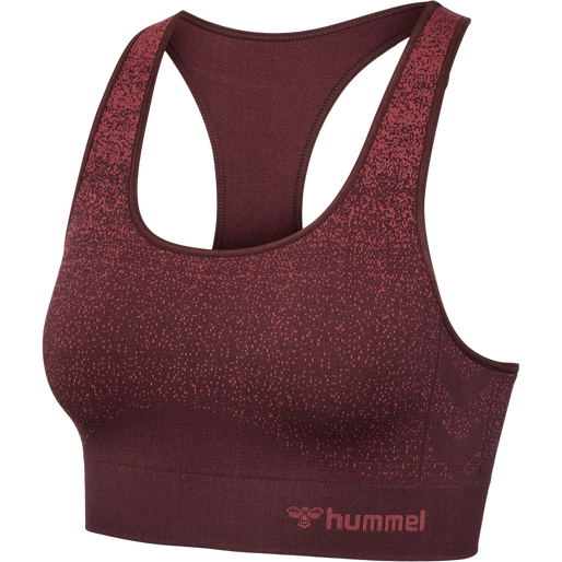 hmlMT FADE SEAMLESS SPORTS TOP, BITTER CHOCOLATE/MINERAL RED, packshot