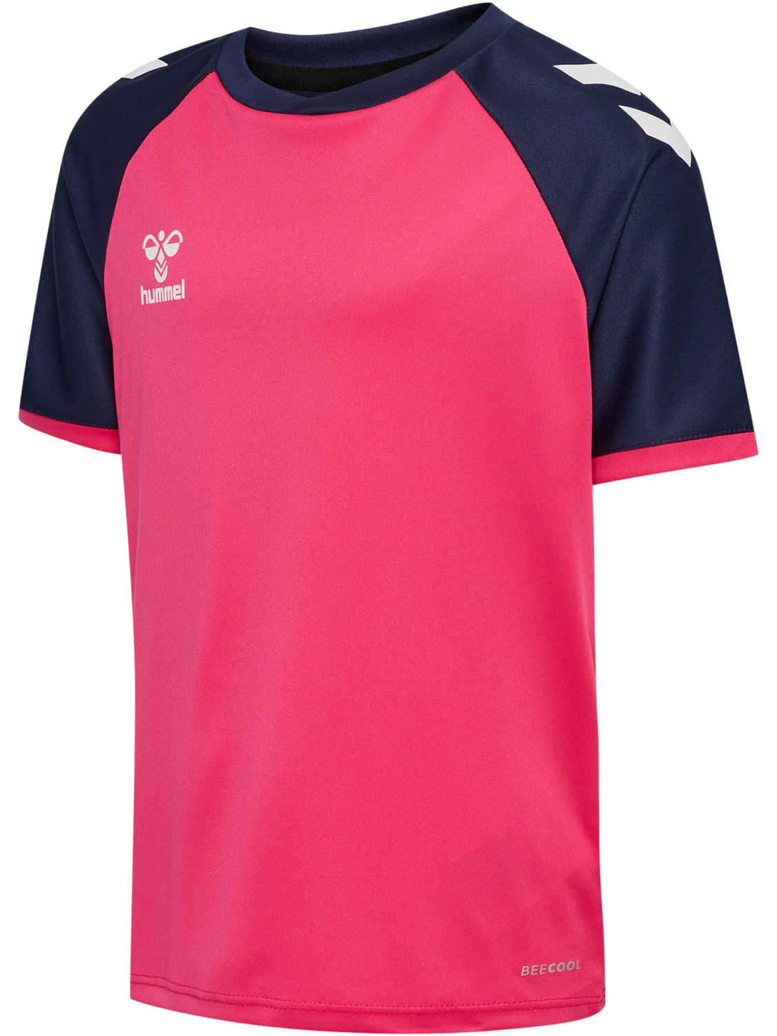 hmlMATCH LEAGUE JERSEY S/S KIDS, RASPBERRY SORBET/MARINE, packshot