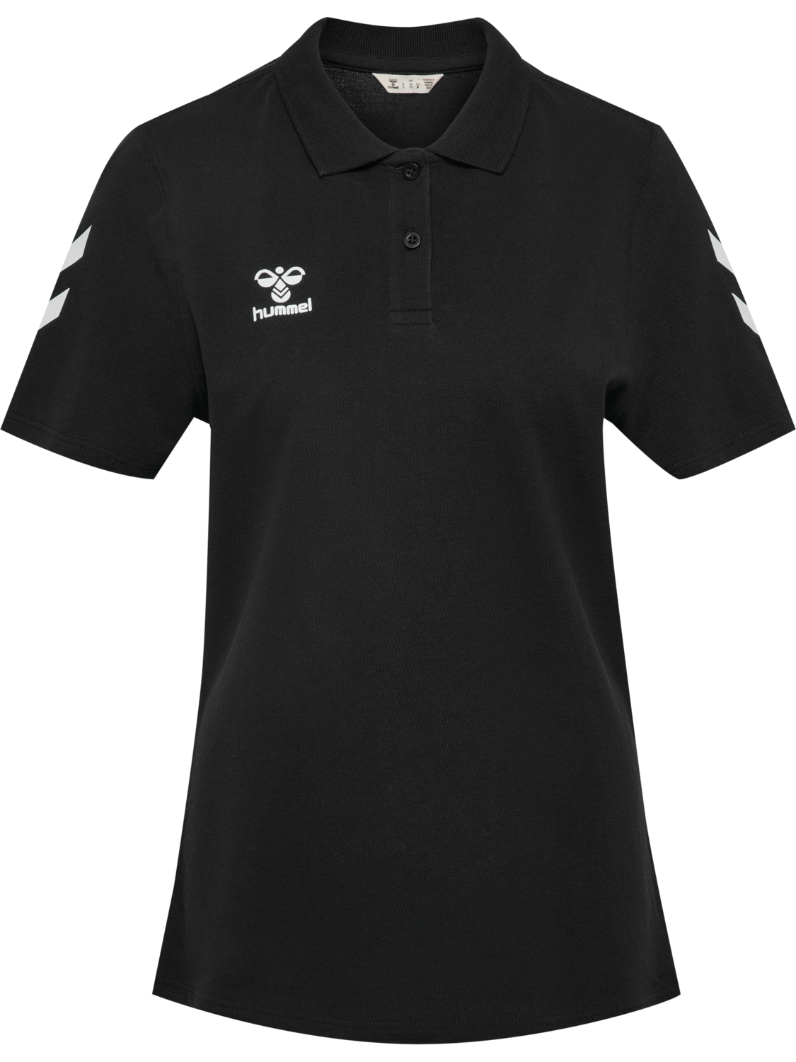 hmlGO 2.0 CHEVRON POLO WOMAN, BLACK, packshot