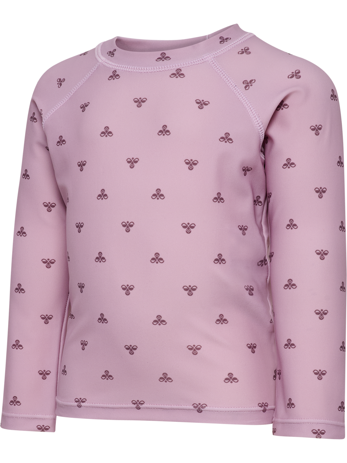 hmlMINI BEE AOP SWIM T-SHIRT L/S, MAUVE SHADOW, packshot
