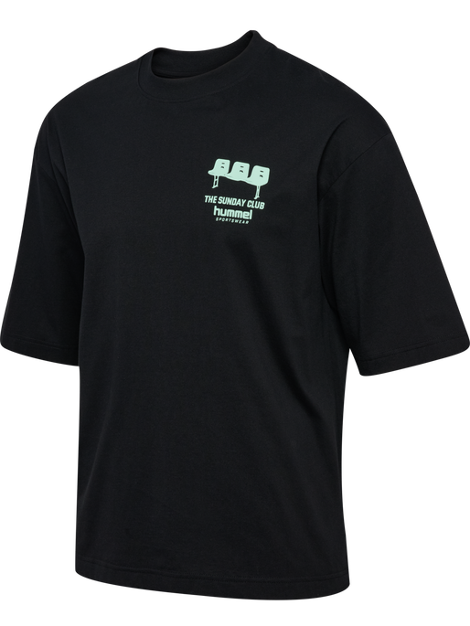 hmlOVERSIZED T-SHIRT S/S SUNDAY, BLACK, packshot