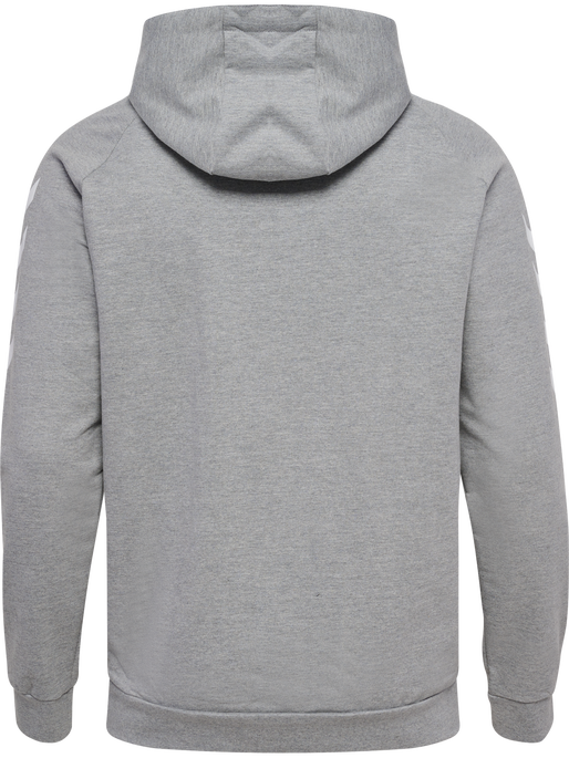 HMLGO COTTON HOODIE, GREY MELANGE, packshot