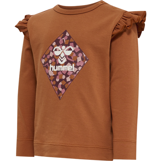 hmlCILJA T-SHIRT L/S, SIERRA, packshot