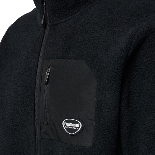 hmlLGC OLIVER FLEECE JACKET, BLACK, packshot