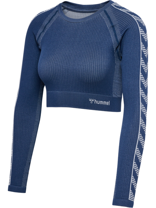 hmlMT BLAZE SEAMLESS T-SHIRT L/S, INSIGNIA BLUE, packshot