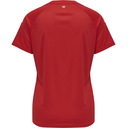 hmlCORE XK CORE POLY TEE  S/S WOMAN, TRUE RED, packshot