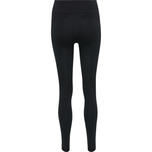 hmlCLEA SEAMLESS MID WAIST TIGHTS, BLACK MELANGE, packshot